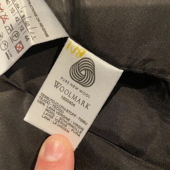 (1) Trendy Vintage Gray Patterned Max Mara Wool Suit Jacket Women’s Size 10 - Picture 8 of 15